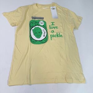 Queer Eye Tee Shirt Mens Small I love A Picklew LGBTQ Pride Yellow Top New